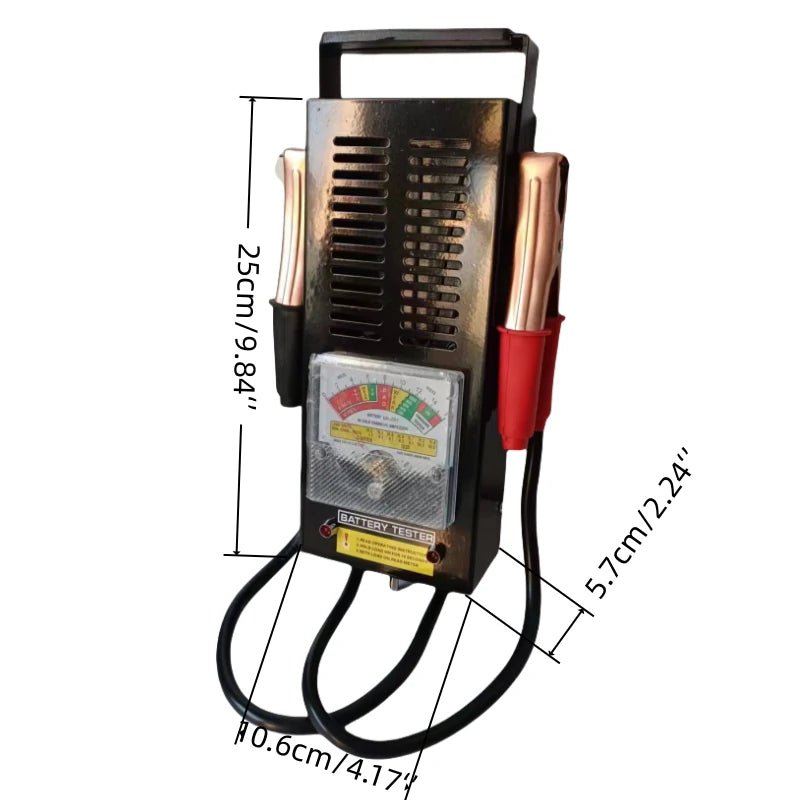 100A Analog Battery Load Tester | 6V 12V Handheld Battery Tester with CCA Chart - Platrex