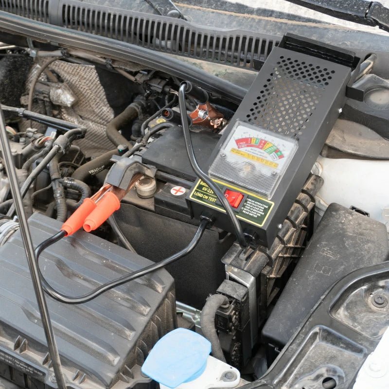 100A Analog Car Battery Load Tester for 6V/12V Lead-Acid Batteries with CCA Dial & Carry Handle - Platrex