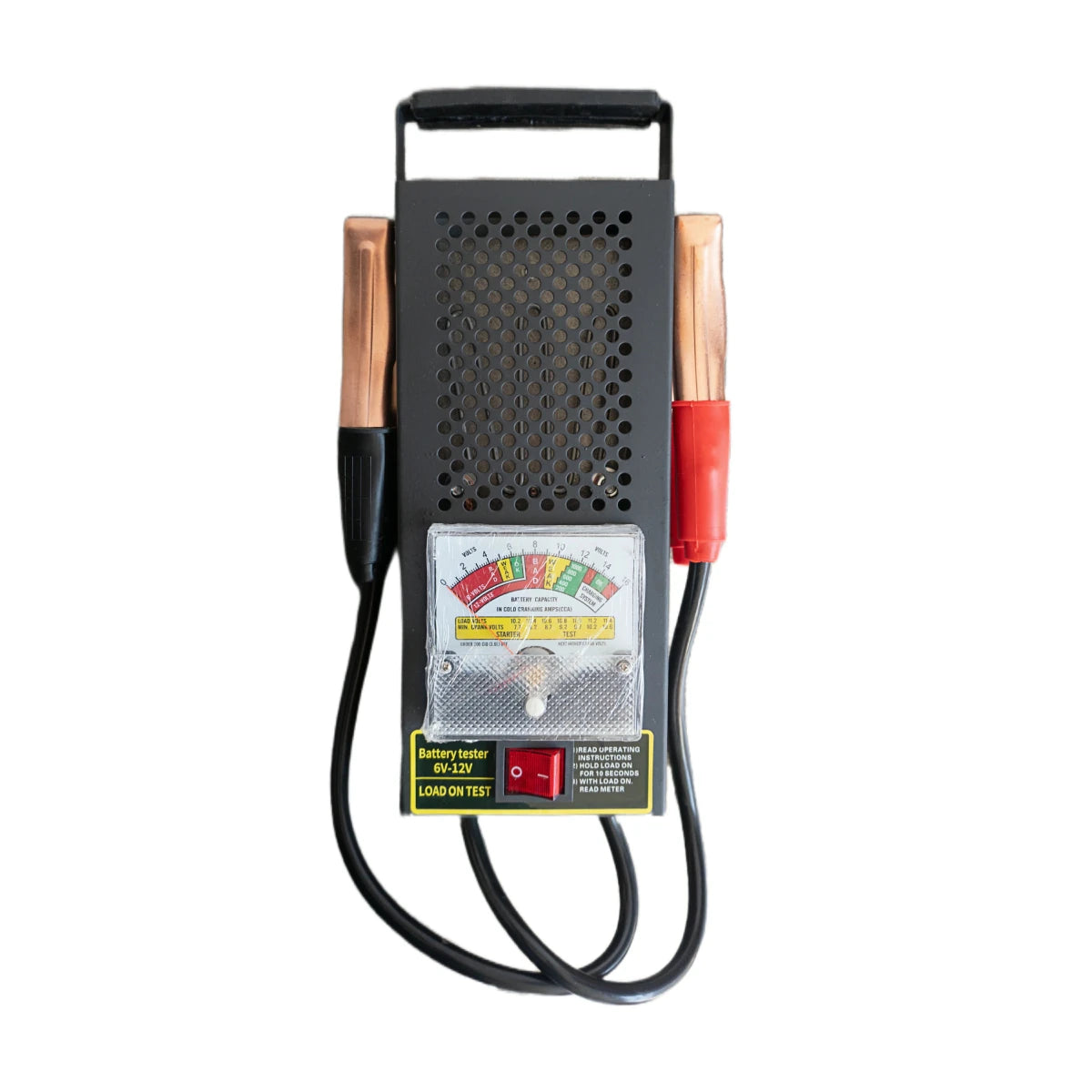 100A Analog Car Battery Load Tester for 6V/12V Lead-Acid Batteries with CCA Dial & Carry Handle - Platrex