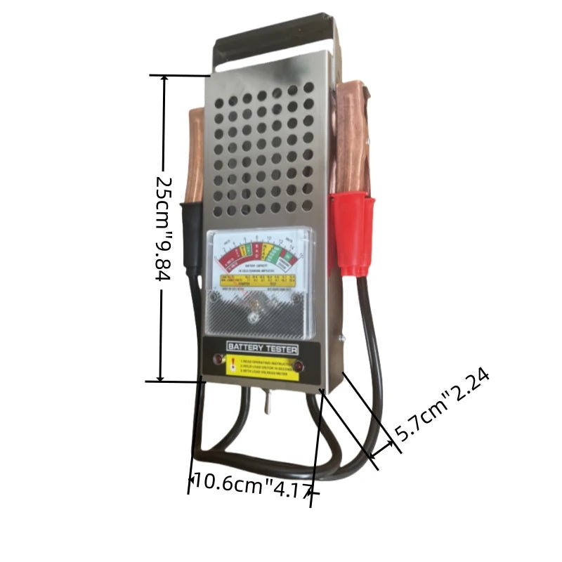 200A Handheld Analog Battery Load Tester | 6V 12V Battery Tester with CCA Chart - Platrex