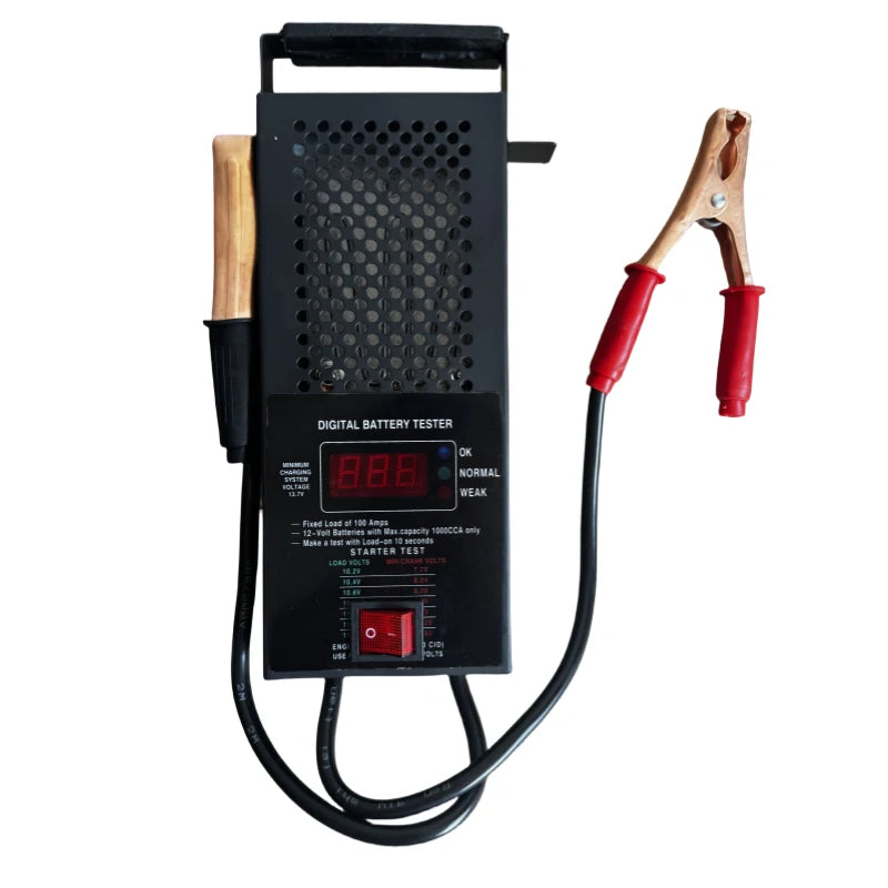 100A Digital Battery Load Tester front view with LED display