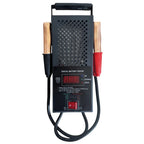 Battery Tester front panel with battery analysis chart