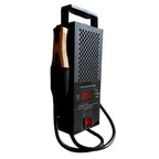 Digital Battery Tester side view with clamps