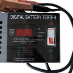 100A Battery Load Tester bottom view with carry handle and rubber feet
