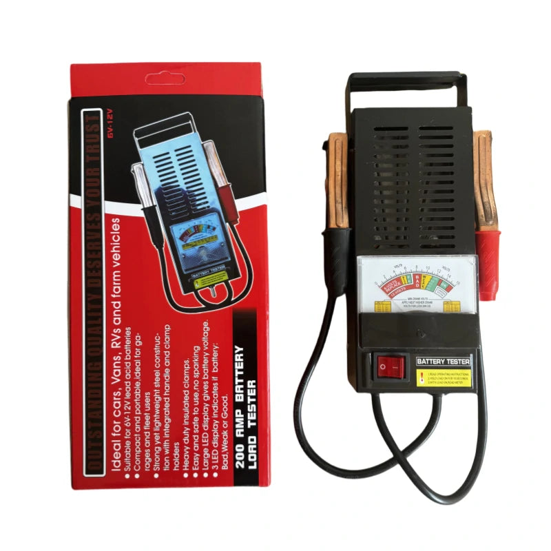 200A Battery Load Tester with retail box packaging