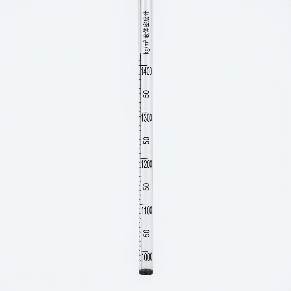 Liquid Density Meter Glass Hydrometer 1800-2200 kg/m³ with Wooden Gift Box - Platrex
